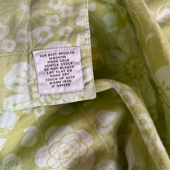 Peter‎ Millar Golf Blouse Tunic 100% Cotton 3/4 Sleeve Green White Floral Medium - Picture 2 of 6